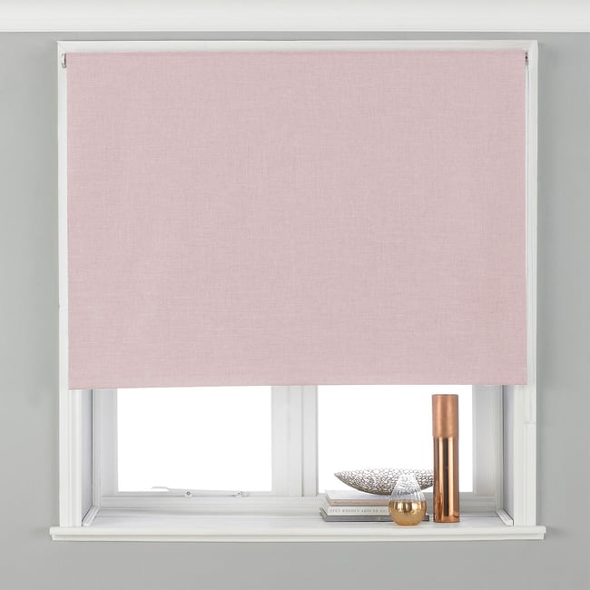 153x162cm Twilight Thermal Blackout Roller Blind, blush pink, SO'HOME