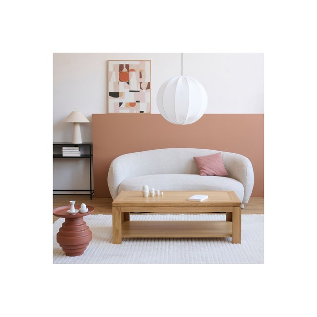 Table basse moderne bois chêne clair massif - BOSTON Couleur bois clair <span itemprop=