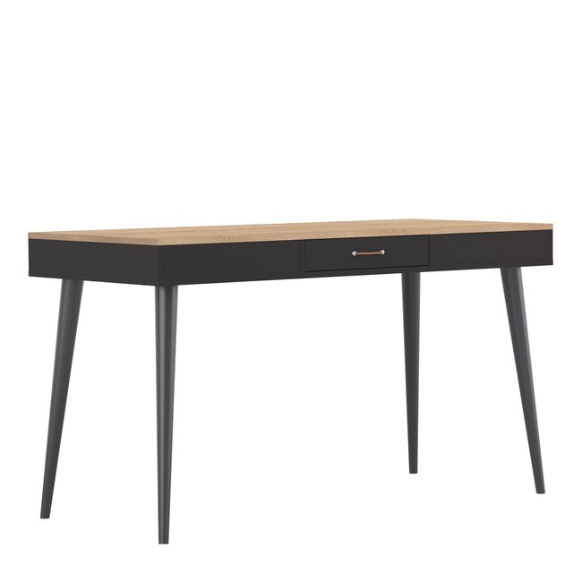 Bureau - HORIZON Couleur chêne/noir <span itemprop=