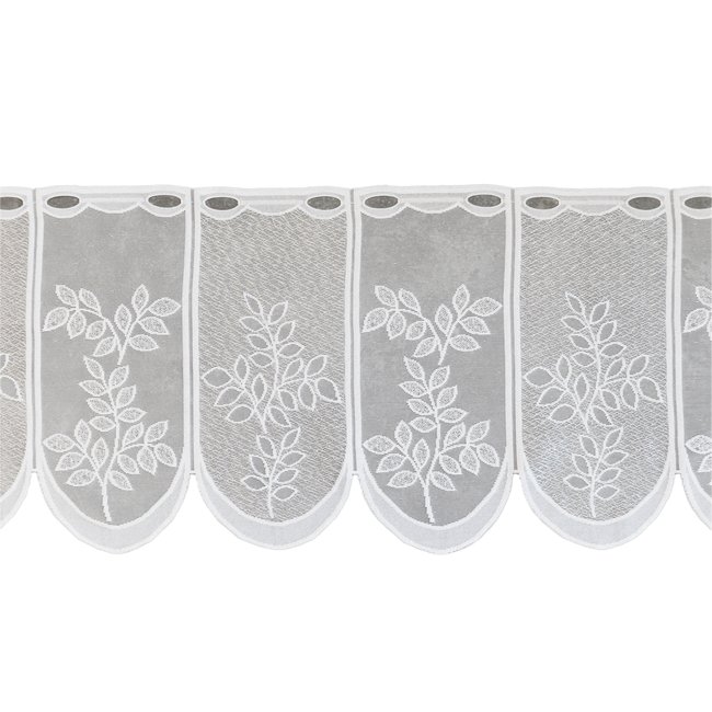Brise bise motif feuillage blanc <span itemprop=