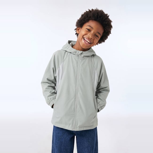 Veste déperlant uni agave <span itemprop=