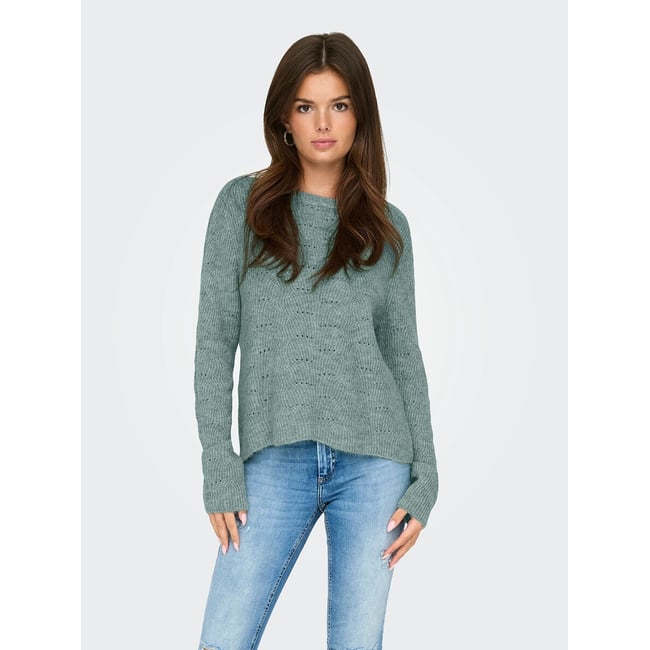Pull Fiorella Di Verdi Taille 42 Bleu Turquoise & Gris – Coton, Très Bon État