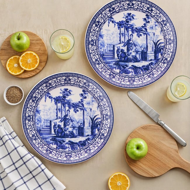Блюда для сервировки, набор из 6 шт Antique Blue / Антик Блю синий/белый SO'HOME