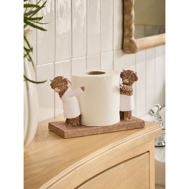 Porte-rouleau de papier toilette hamish Couleur naturel <span itemprop=