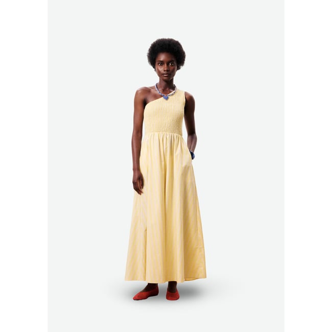Robe longue SELKIE jaune beurre <span itemprop=