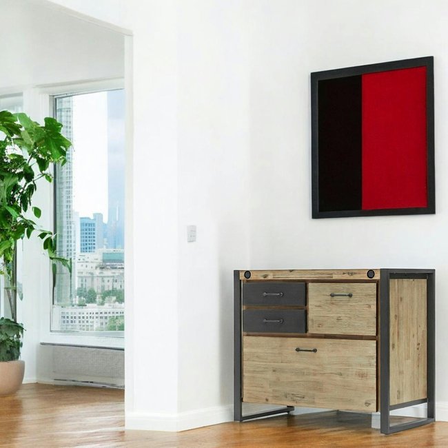 Meuble de Rangement style industriel en bois et métal BROOKLYN Couleur bois naturel <span itemprop=