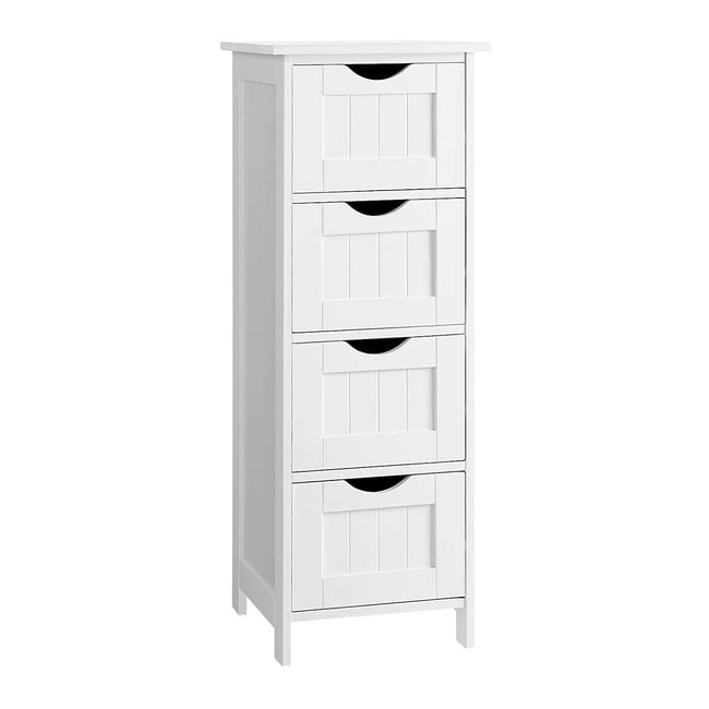 Rangement de salle de bain Blanc avec 4 tiroirs - L30 cm Couleur blanc <span itemprop=