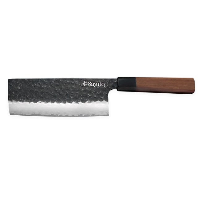 Couteau Sequoia San Mai modèle nakiri 17cm brute de forge v002237 <span itemprop=