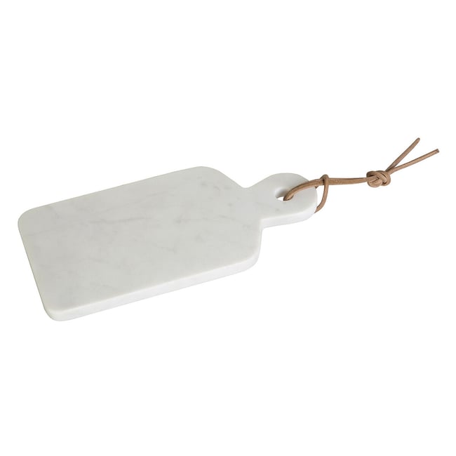 36cm Small Marble Paddle Serving Board, white, SO'HOME