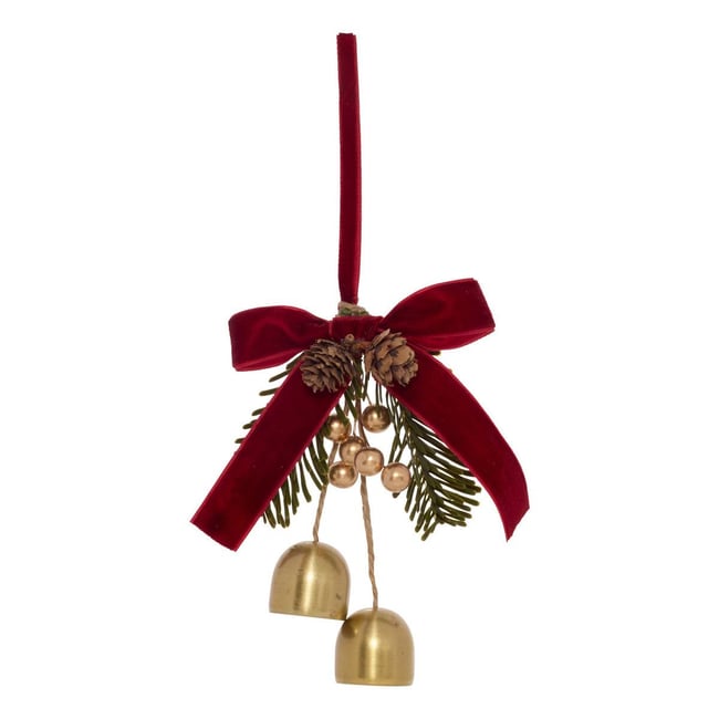 SDN META CLOCH FEUIL OR 15CM Couleur bordeaux <span itemprop=