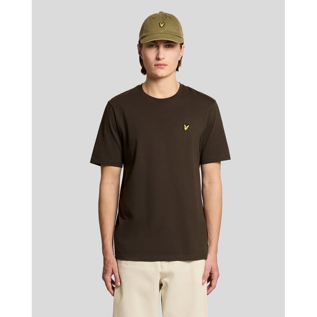 T-shirt en coton col rond noir ébène <span itemprop=