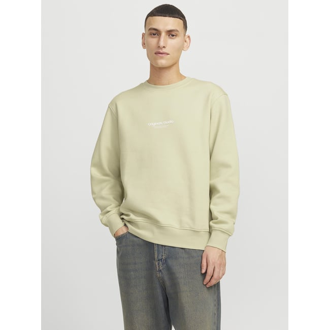 Sweat ample col rond  verte - celadon tint 1 <span itemprop=