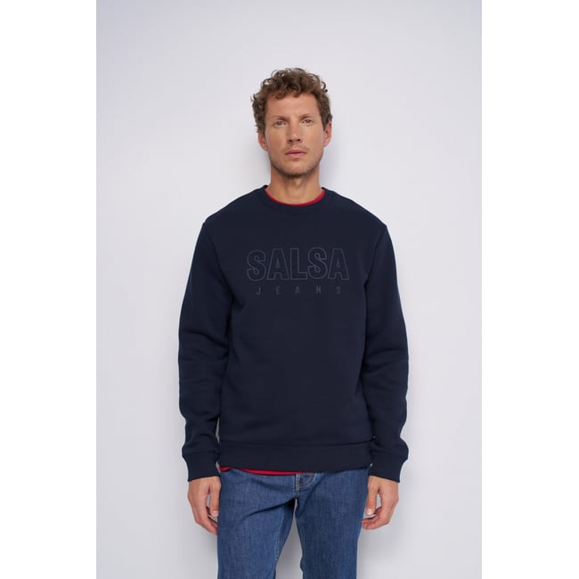 SWEATSHIRT AVEC BRANDING bleu foncé <span itemprop=