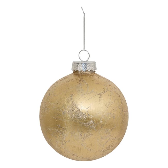 Boule effet métal D.15 cm Couleur doré <span itemprop=