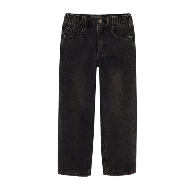 Jean loose morphologie fin noir <span itemprop=