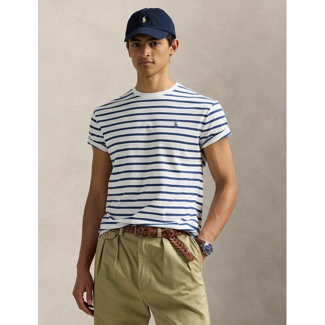 Футболка узкого покроя белый/ синий POLO RALPH LAUREN