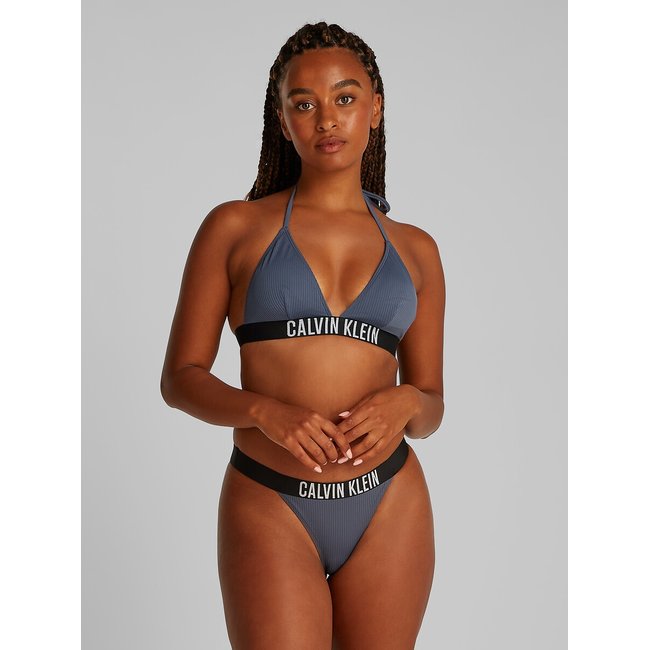 Triangolo da bagno a coste Intense Power RIB grigio CALVIN KLEIN UNDERWEAR