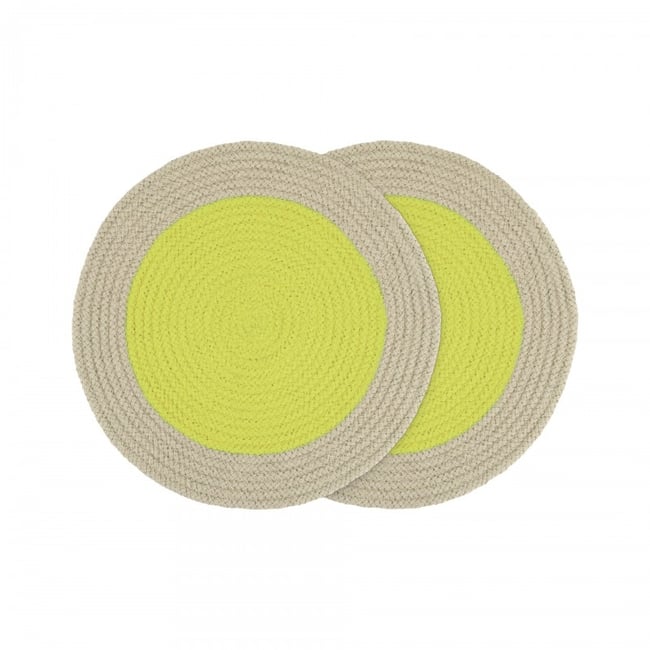 Set de table coton rond design  lot de 2 - REMEMBER