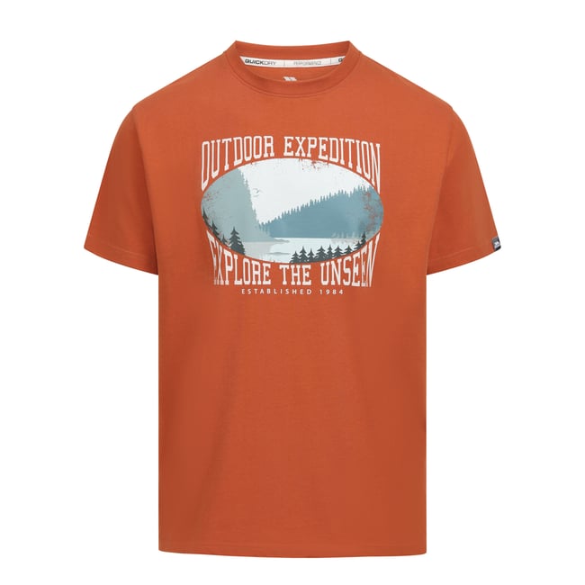 T-shirt décontracté motif/style imprimé GALLON orange <span itemprop=