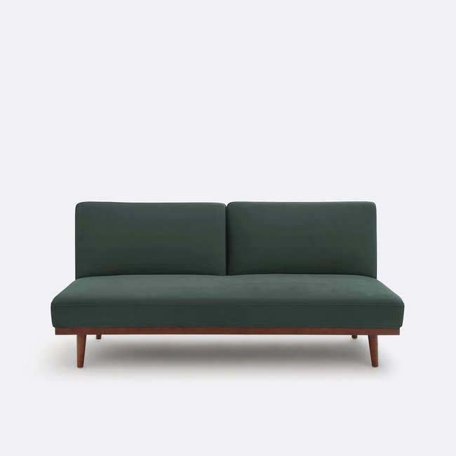 3-Sitzer-Schlafsofa Cooly, Samt flaschengrün <span itemprop=