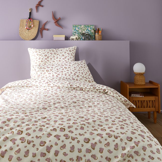 Housse de couette, 30% coton recyclé, Sovaga imprimé <span itemprop=