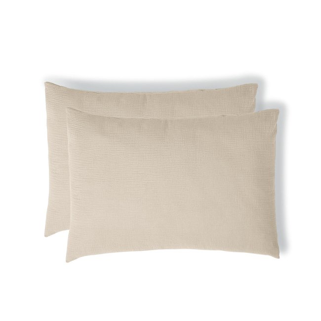 Taie d'oreiller (x2) gaze de coton ALMA Made in Europe - FEBRONIE