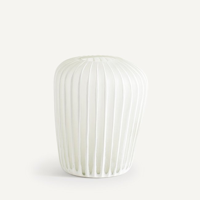 Corila Textured Frosted Glass Vase white AM.PM