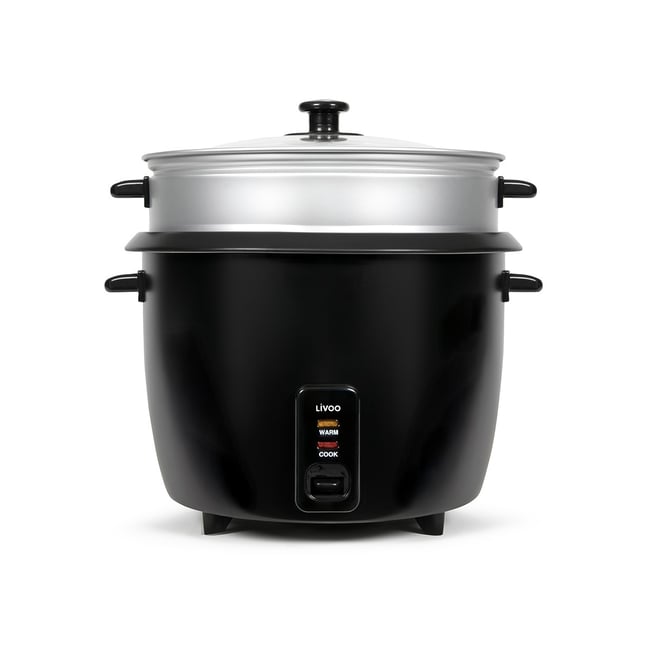 Cuiseur à riz avec panier vapeur noir <span itemprop=