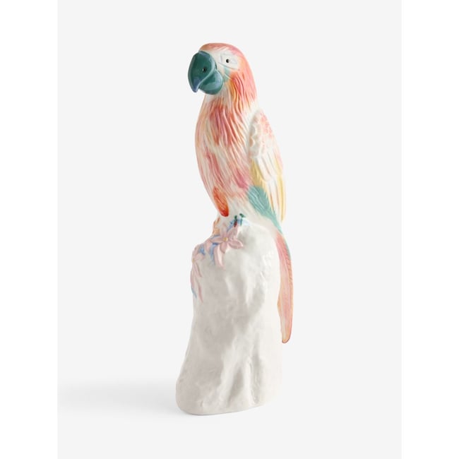 Décoration perroquet en céramique Couleur rose <span itemprop=