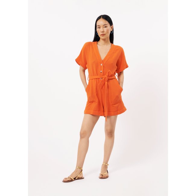 Combishorts en coton LIKA orange <span itemprop=