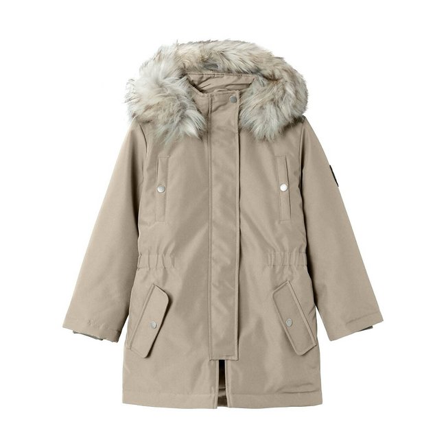 Parka mit Kapuze beige <span itemprop=
