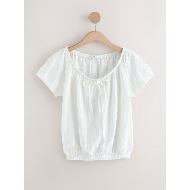 T-shirt à ourlet boule et encolure dégagée - NEXT