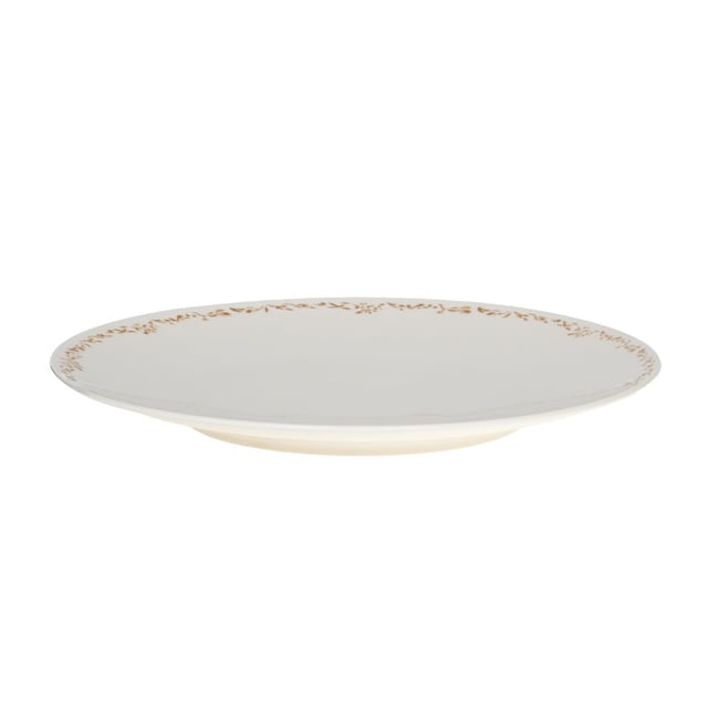 Plat rond 31 cm Ophélia Couleur blanc <span itemprop=
