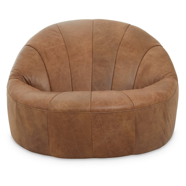 Midcentury Vintage Leather Lounge Chair - SO'HOME