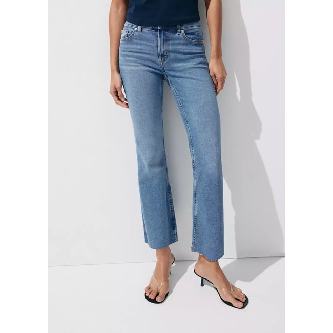 Jean Sienna flare crop bleu moyen <span itemprop=