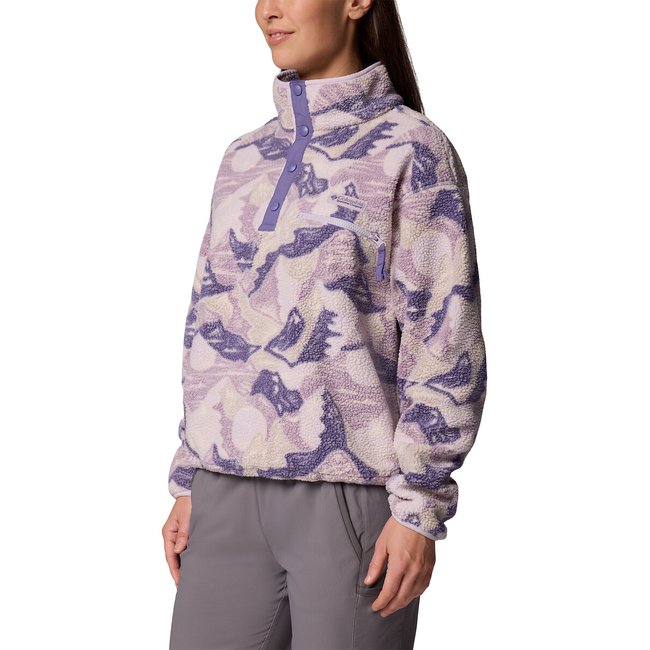 Helvetia™ II Half Snap Fleece, purple print, COLUMBIA