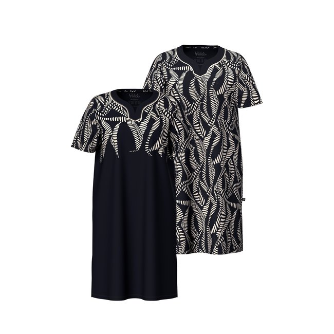 Lot de 2 chemises de nuits/T-shirts longs noir <span itemprop=
