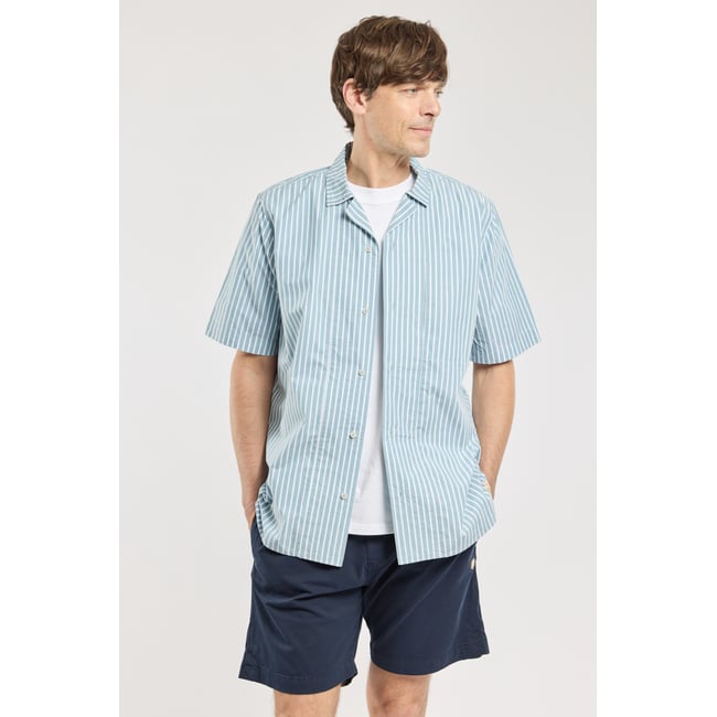 Chemise rayée en Coupe confort raye bleu <span itemprop=