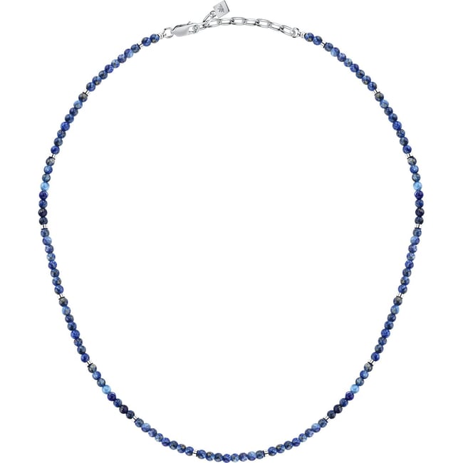 Colliers en Lapis Lazuli/lapis Lazuli/steel et Lapis Lazuli acier inoxydable <span itemprop=