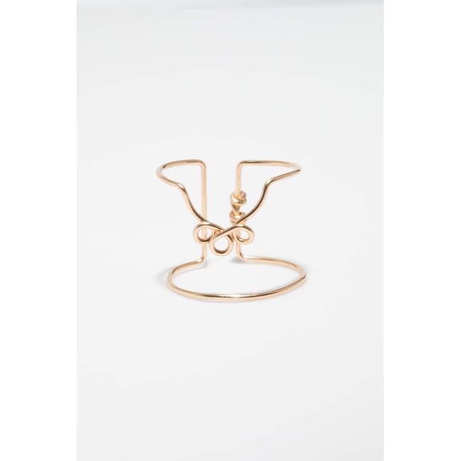 Bague d'ongle Pétale or <span itemprop=