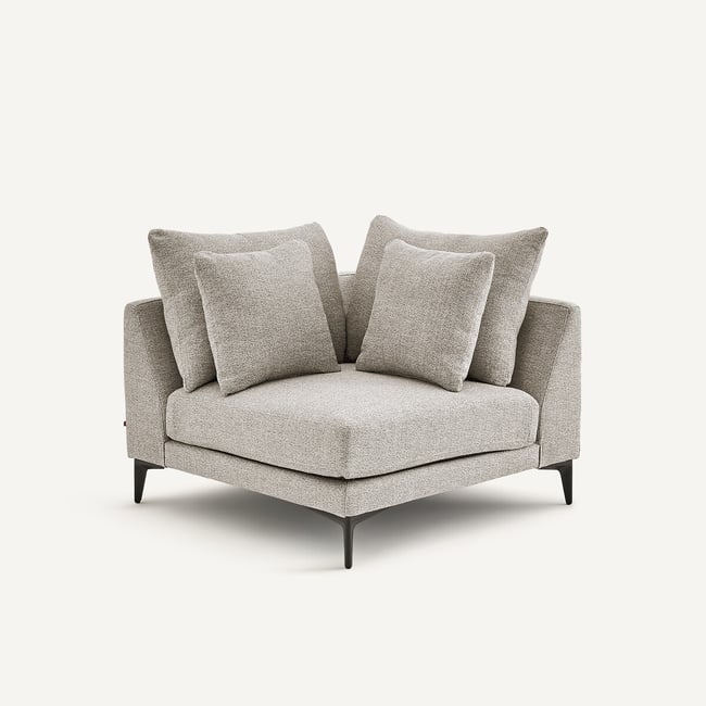 Canapé d'angle en mélange texturé, MODERNISTE - EMMANUEL GALLINA X AM.PM