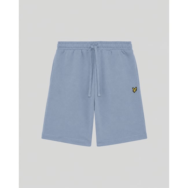 Short en molleton en coton bleu opale <span itemprop=