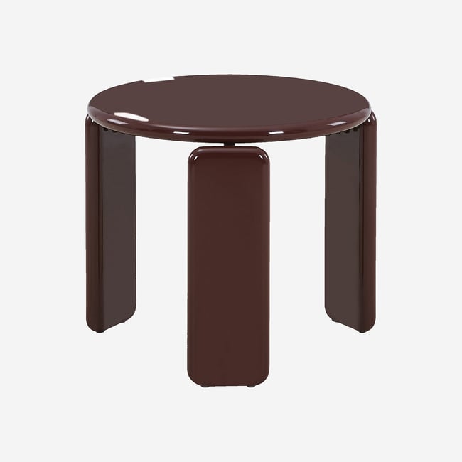 Table d'appoint  bois, panneau BALMA Couleur bordeaux <span itemprop=