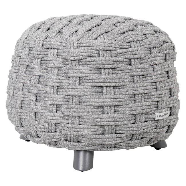 Pouf de jardin tressé OBBAE gris graphite <span itemprop=