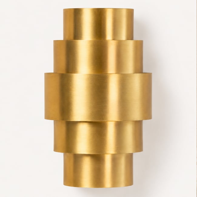 Applique murale laiton arrondie -  LOJI Couleur doré <span itemprop=