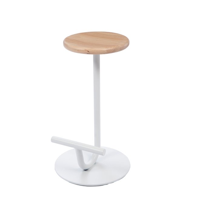 Tabouret   65 cm-DIANI Couleur blanc <span itemprop=