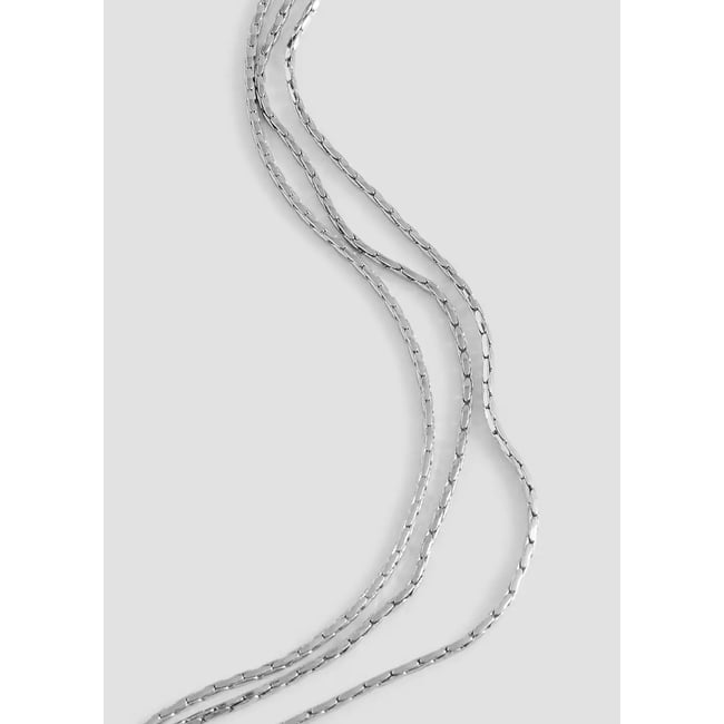 Collier chaînes fines argent <span itemprop=