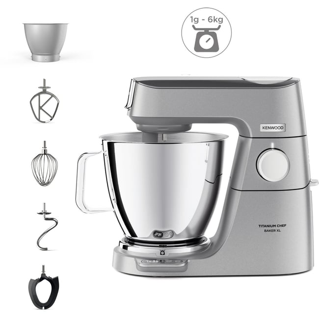 Robot pâtissier KVL85.009SI Titanium Chef Baker XL gris <span itemprop=