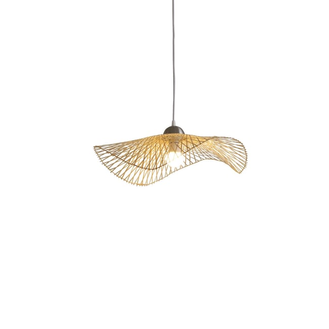 Suspension en bambou tressé, CARAVELLE Couleur naturel <span itemprop=