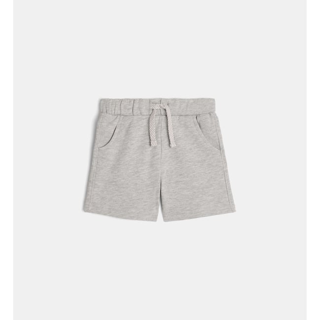 Short lutuvu en coton gris chine <span itemprop=